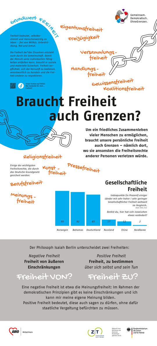 Roll-Up zum Thema Freiheit