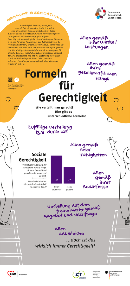 Roll-Up zum Thema Gerechtigkeit