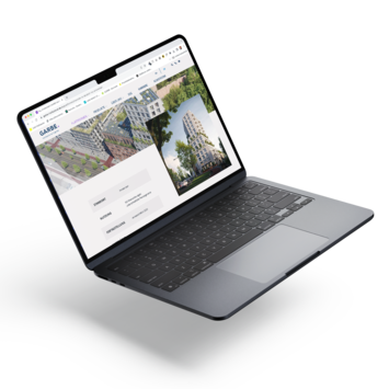 Laptop mit Garbe Homepage