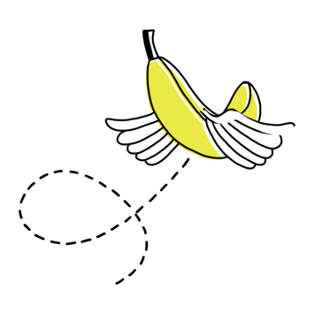 Newsletter – fliegende Banane