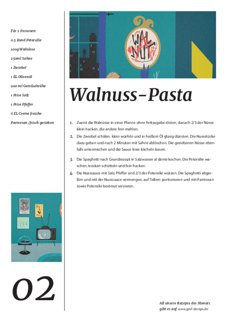 GMF Rezept Walnuss-Pasta