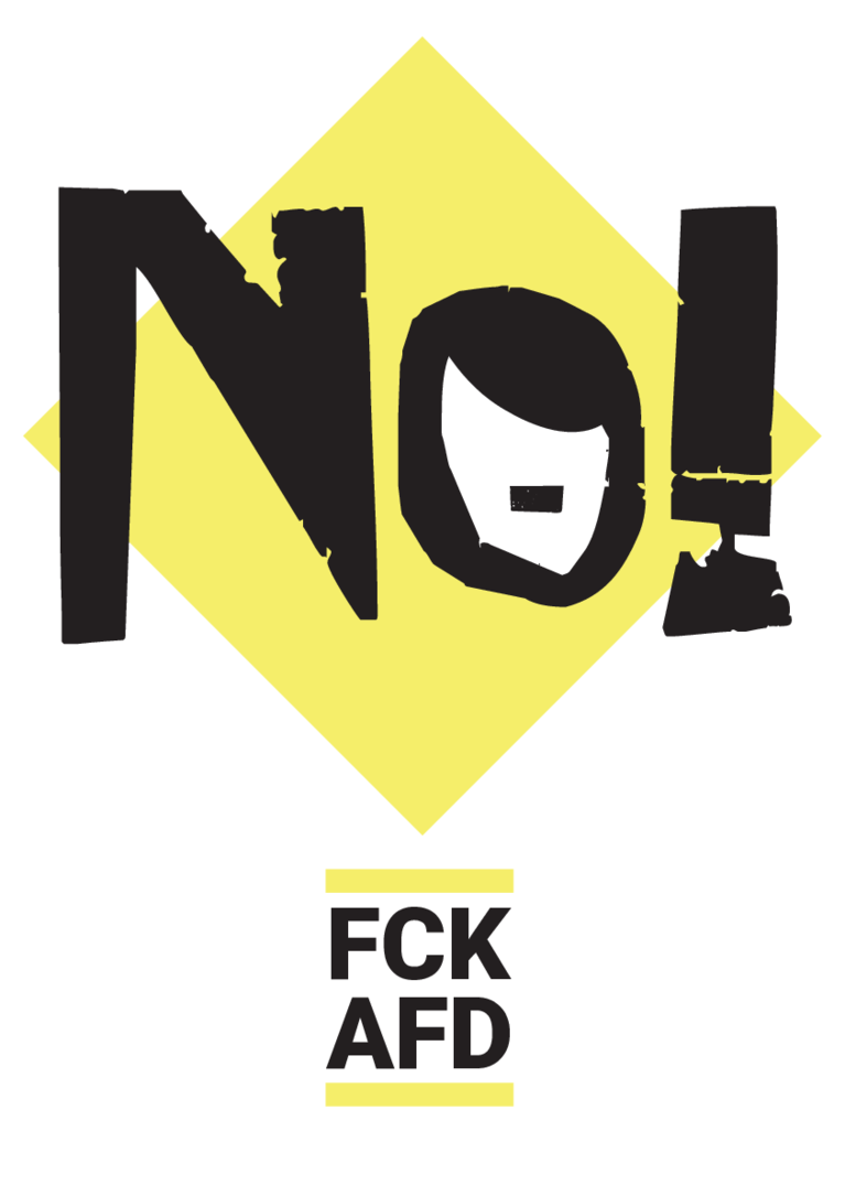 Plakat mit Aufschrift "No!"