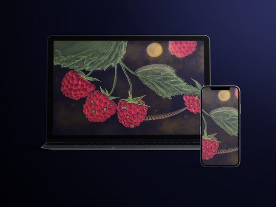 Mockup Wallpaper in Smartphone und Laptop