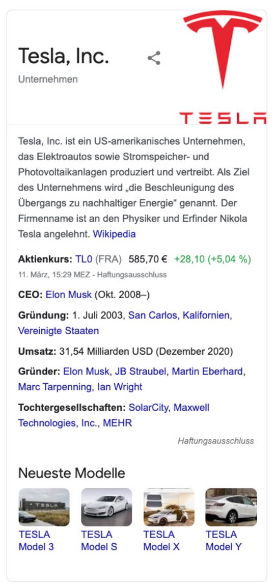 Structured Data Google Rich Snippets | Allgemein Unternehmen / Organisation