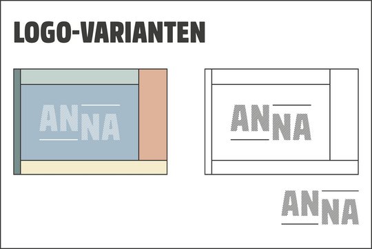 Das Anna Logovarianten bunt und Schwarz-Weiß