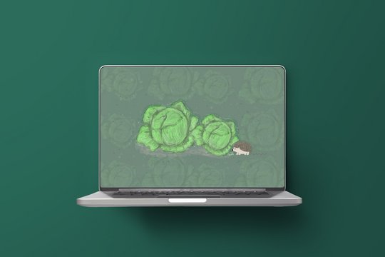 Illustration Wirsing auf Laptop-Bildschirm