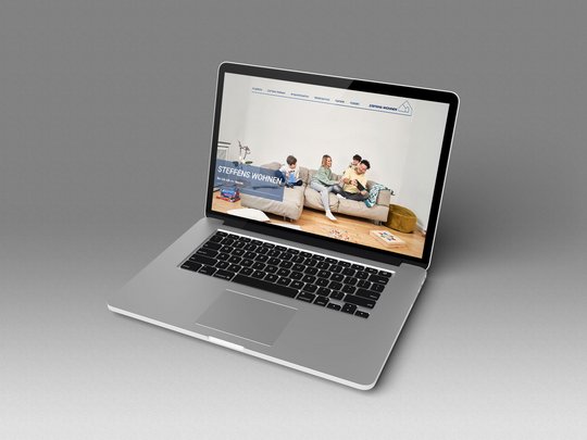 Steffens Wohnen neue Website auf Mockup