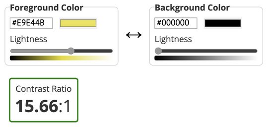 Darstellung Kontrast-Checker-Tool