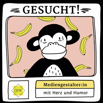 Animation mit einem Affen und Bananen